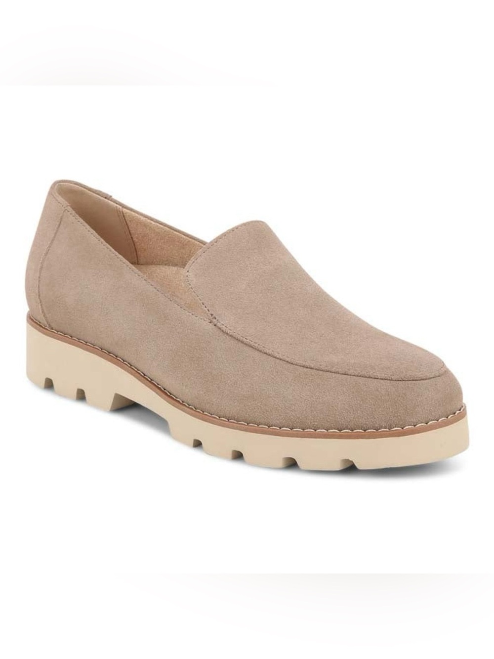Vionic Kensley Taupe Suede Lug Sole Loafers (size 7.5)